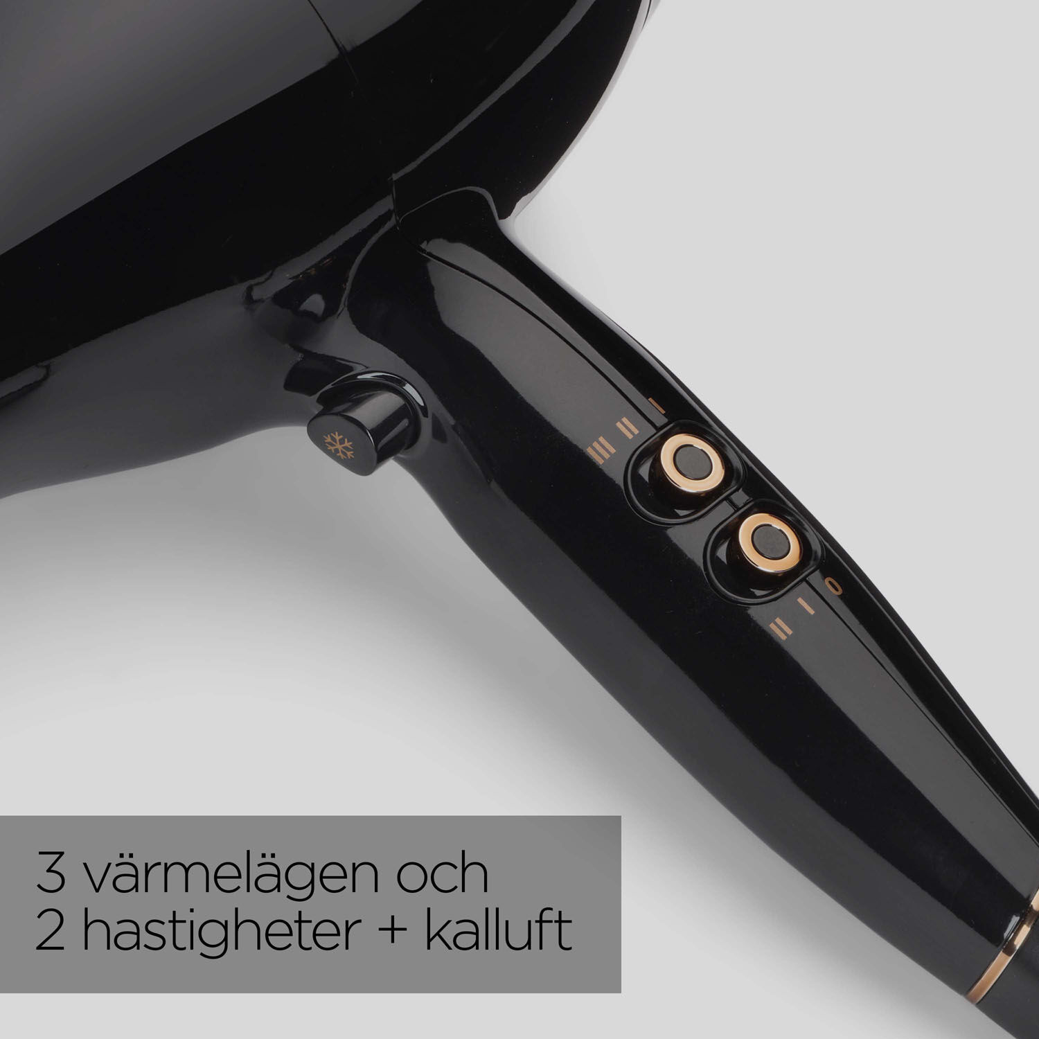 3 v&auml;rmel&auml;gen och 2 hastigheter + kalluft